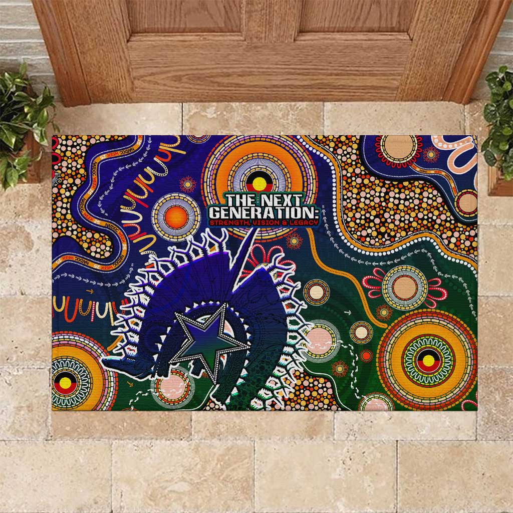 Indigenous Naidoc Week 2025 Rubber Doormat Aboriginal and Torres Strait Islands Dhari Mask