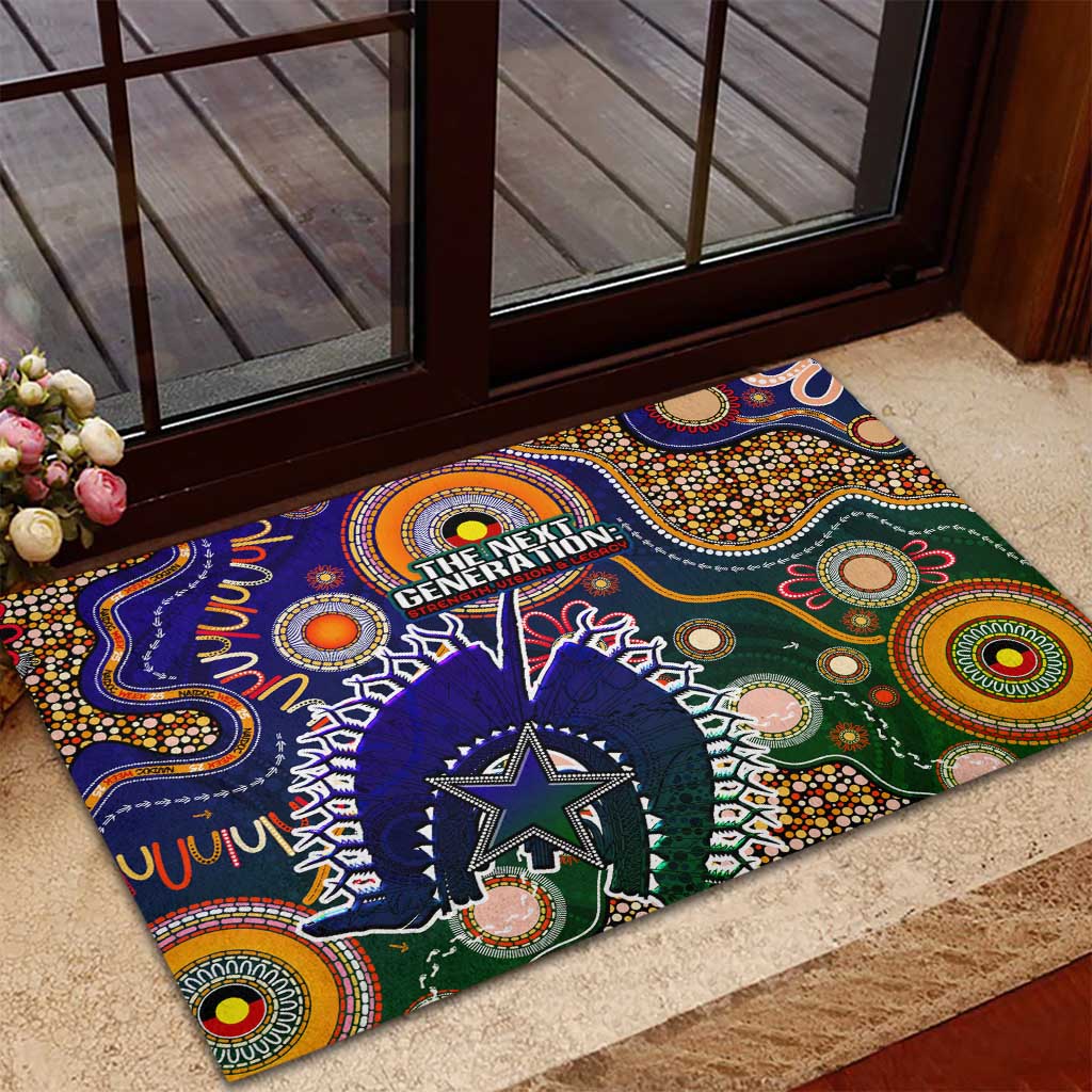 Indigenous Naidoc Week 2025 Rubber Doormat Aboriginal and Torres Strait Islands Dhari Mask
