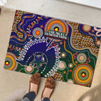 Indigenous Naidoc Week 2025 Rubber Doormat Aboriginal and Torres Strait Islands Dhari Mask