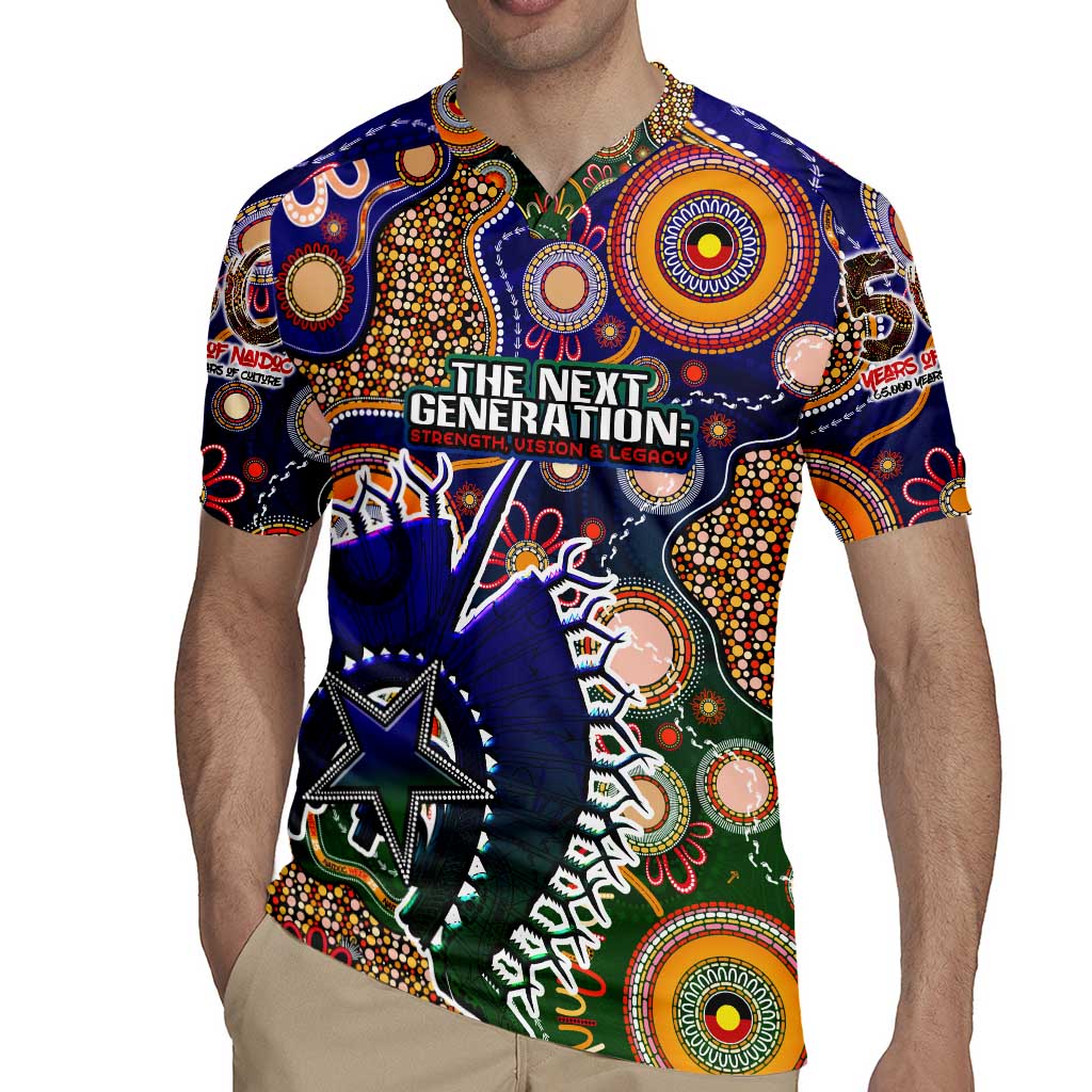 Personalised Indigenous Naidoc Week 2025 Rugby Jersey Aboriginal and Torres Strait Islands Dhari Mask