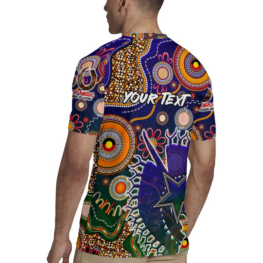 Personalised Indigenous Naidoc Week 2025 Rugby Jersey Aboriginal and Torres Strait Islands Dhari Mask