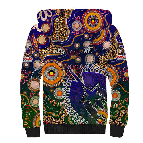 Personalised Indigenous Naidoc Week 2025 Sherpa Hoodie Aboriginal and Torres Strait Islands Dhari Mask