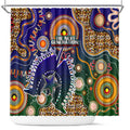 Indigenous Naidoc Week 2025 Shower Curtain Aboriginal and Torres Strait Islands Dhari Mask