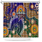 Indigenous Naidoc Week 2025 Shower Curtain Aboriginal and Torres Strait Islands Dhari Mask