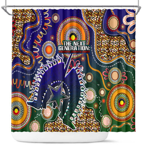 Indigenous Naidoc Week 2025 Shower Curtain Aboriginal and Torres Strait Islands Dhari Mask