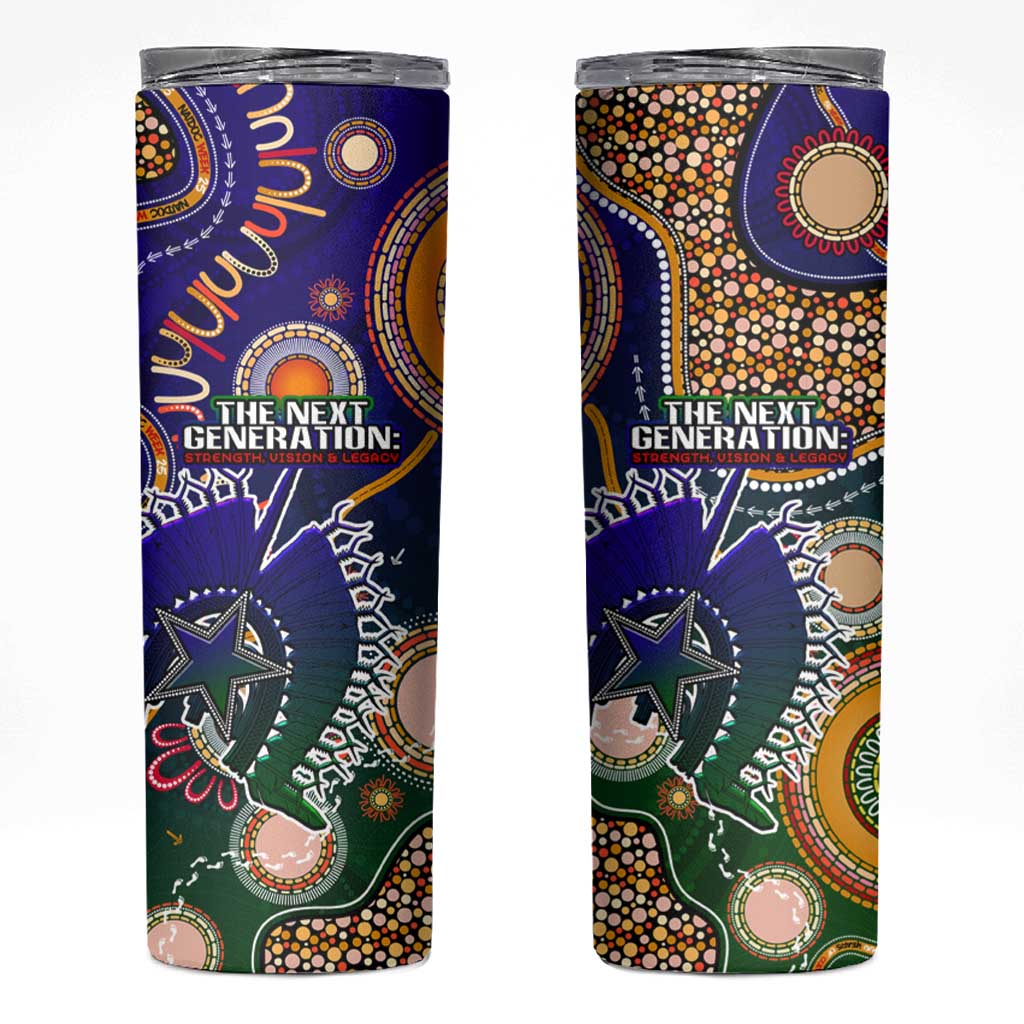 Indigenous Naidoc Week 2025 Skinny Tumbler Aboriginal and Torres Strait Islands Dhari Mask