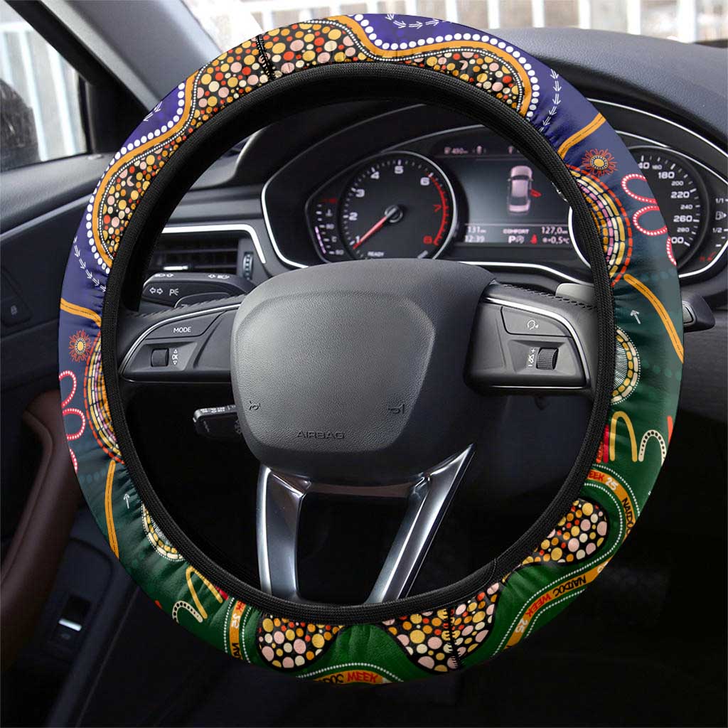 Indigenous Naidoc Week 2025 Steering Wheel Cover Aboriginal and Torres Strait Islands Dhari Mask