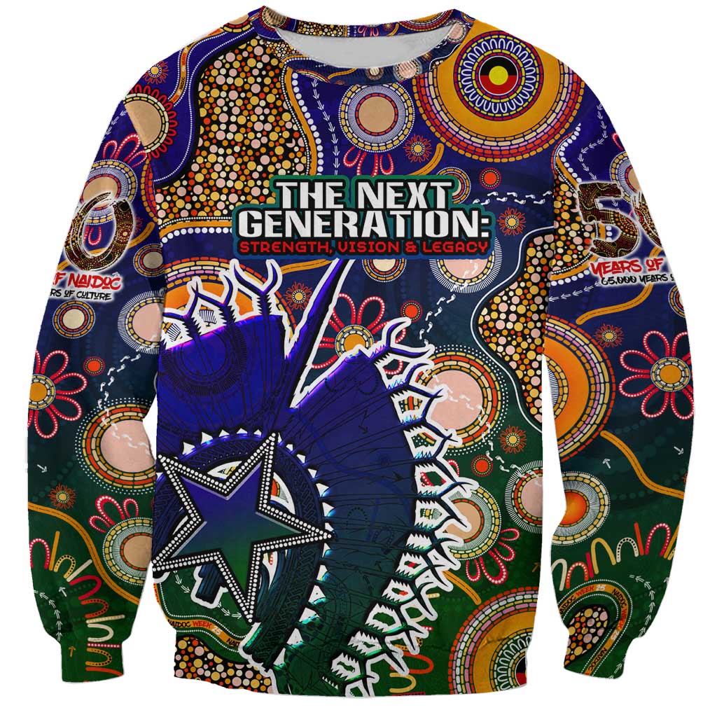 Personalised Indigenous Naidoc Week 2025 Sweatshirt Aboriginal and Torres Strait Islands Dhari Mask