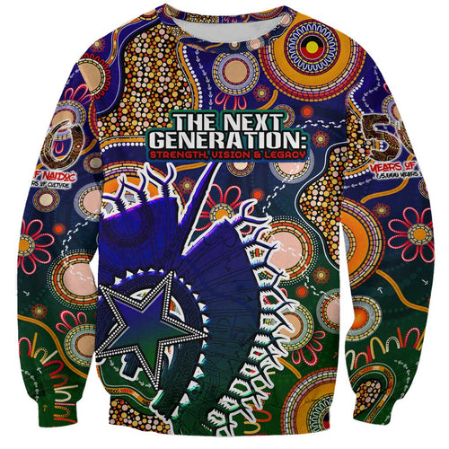 Personalised Indigenous Naidoc Week 2025 Sweatshirt Aboriginal and Torres Strait Islands Dhari Mask