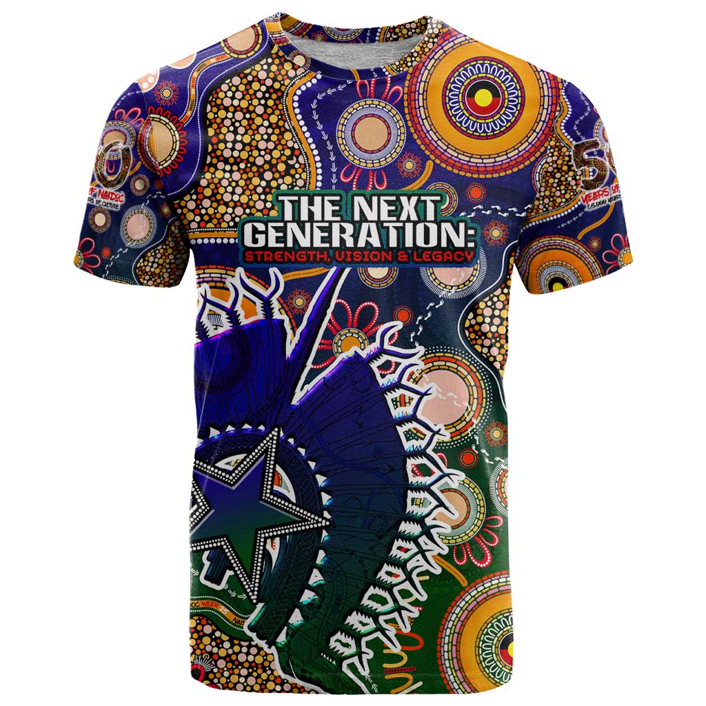 Personalised Indigenous Naidoc Week 2025 T Shirt Aboriginal and Torres Strait Islands Dhari Mask