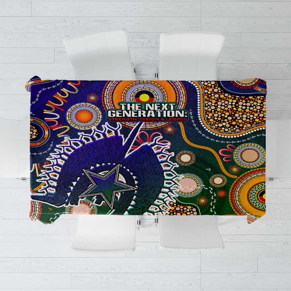 Indigenous Naidoc Week 2025 Tablecloth Aboriginal and Torres Strait Islands Dhari Mask