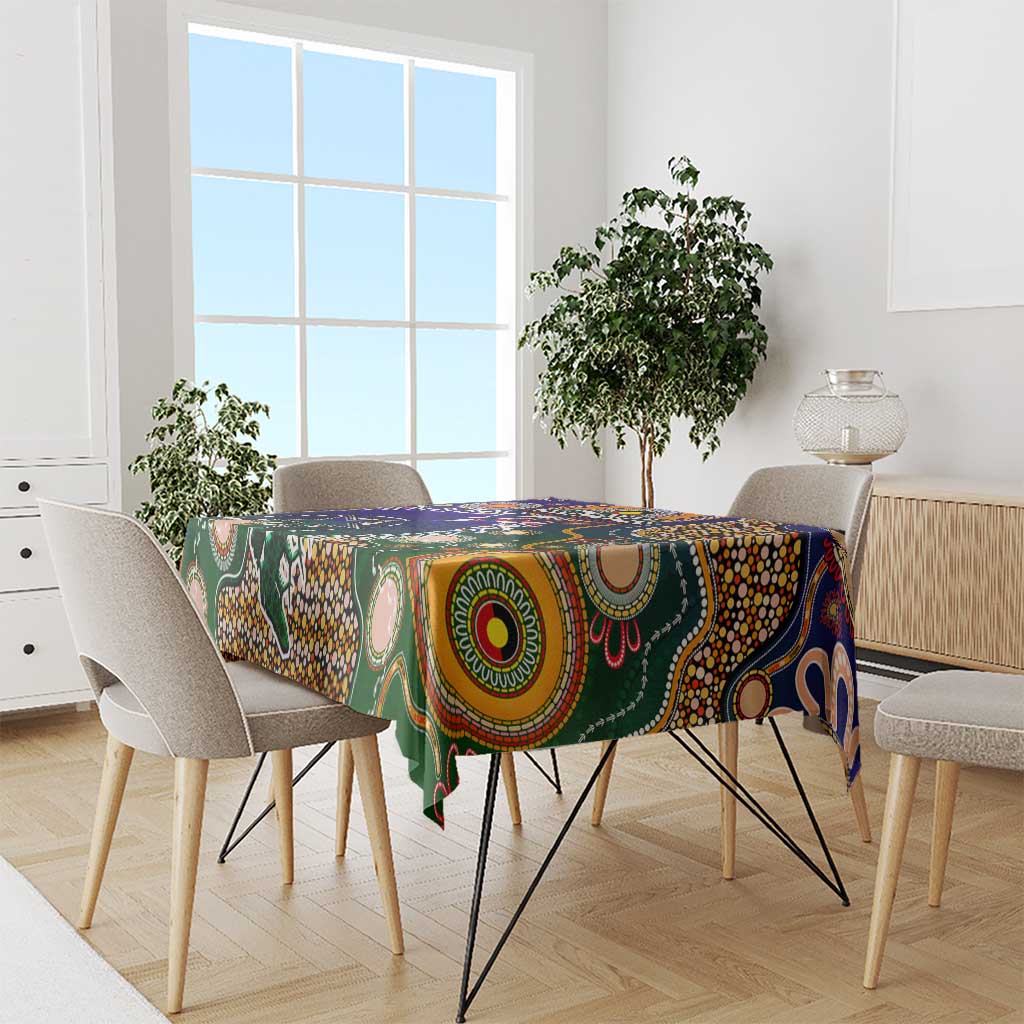 Indigenous Naidoc Week 2025 Tablecloth Aboriginal and Torres Strait Islands Dhari Mask