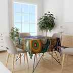 Indigenous Naidoc Week 2025 Tablecloth Aboriginal and Torres Strait Islands Dhari Mask