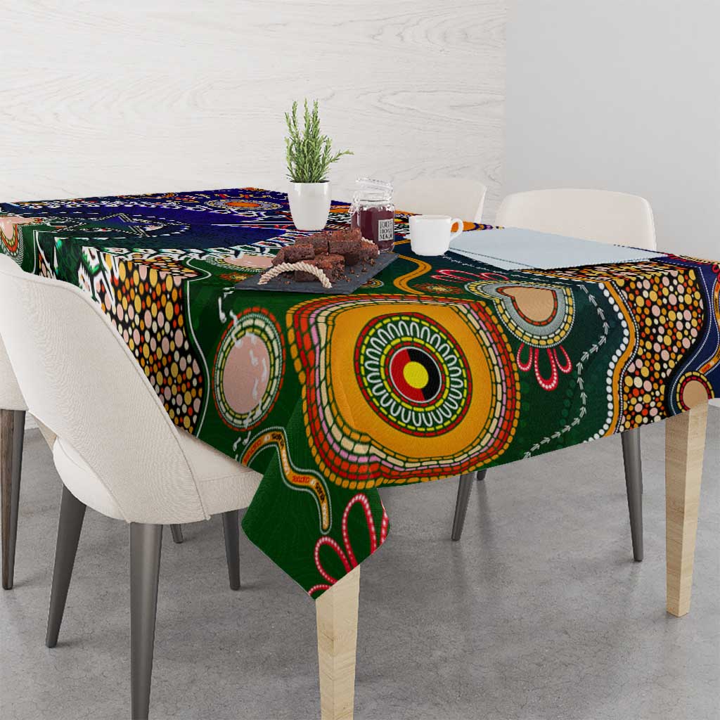 Indigenous Naidoc Week 2025 Tablecloth Aboriginal and Torres Strait Islands Dhari Mask