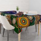 Indigenous Naidoc Week 2025 Tablecloth Aboriginal and Torres Strait Islands Dhari Mask