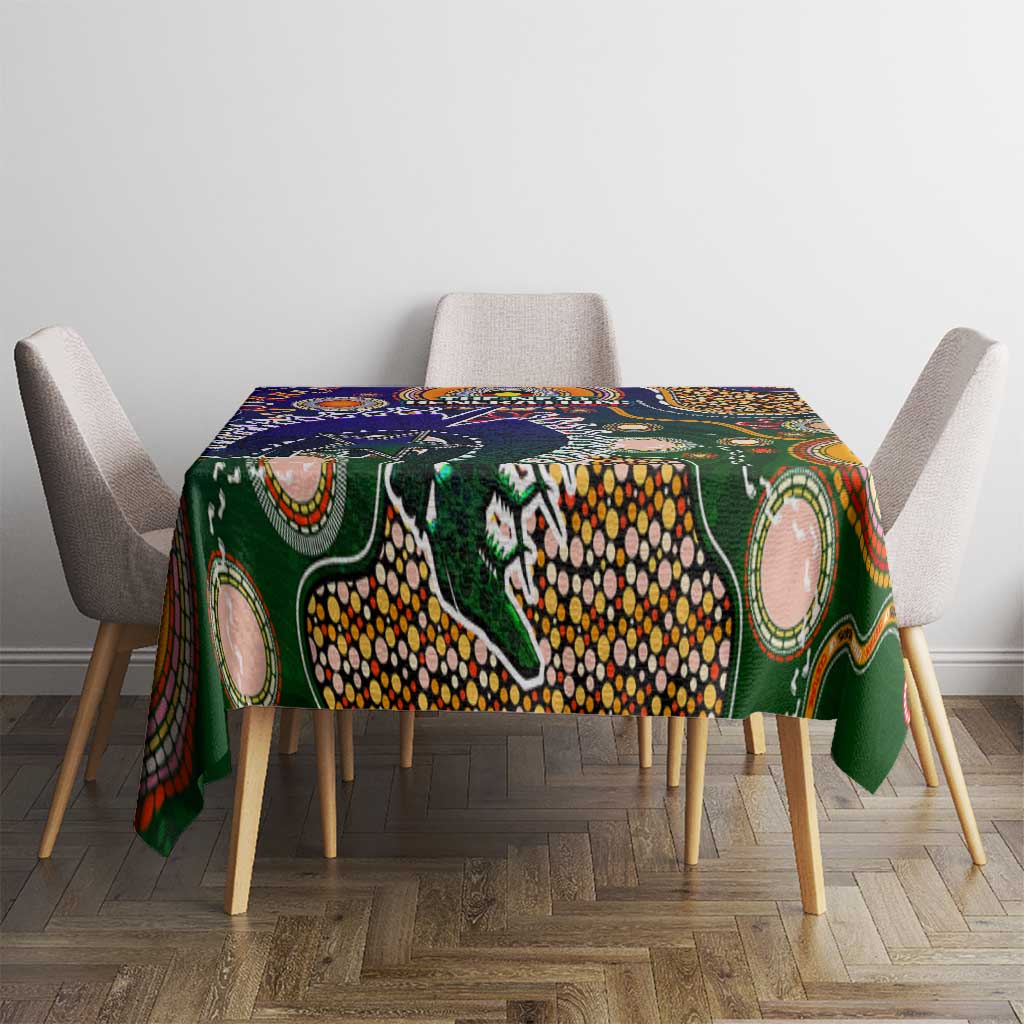 Indigenous Naidoc Week 2025 Tablecloth Aboriginal and Torres Strait Islands Dhari Mask