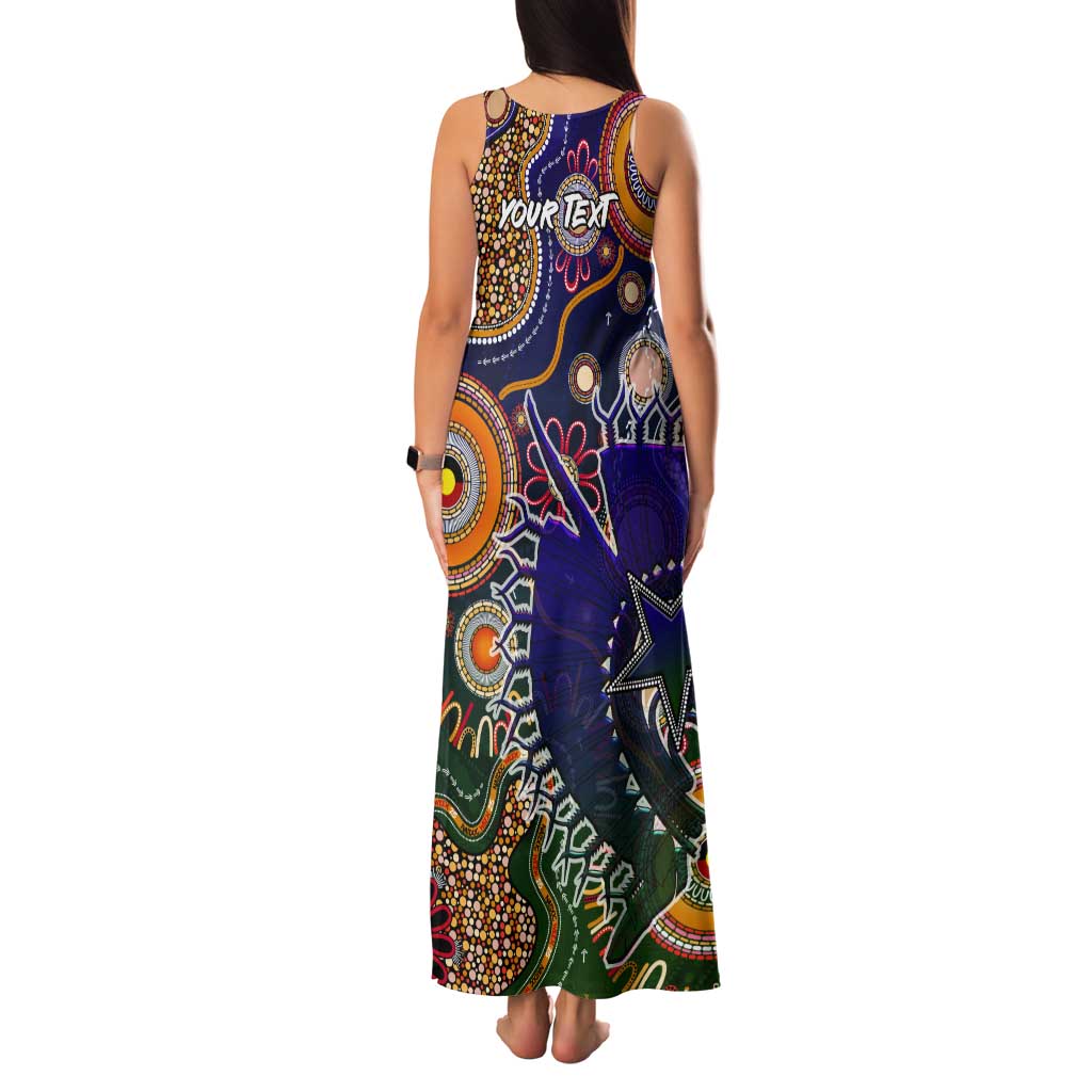 Personalised Indigenous Naidoc Week 2025 Tank Maxi Dress Aboriginal and Torres Strait Islands Dhari Mask
