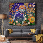 Indigenous Naidoc Week 2025 Tapestry Aboriginal and Torres Strait Islands Dhari Mask