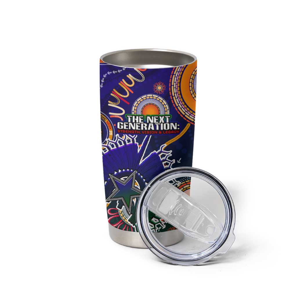 Indigenous Naidoc Week 2025 Tumbler Cup Aboriginal and Torres Strait Islands Dhari Mask