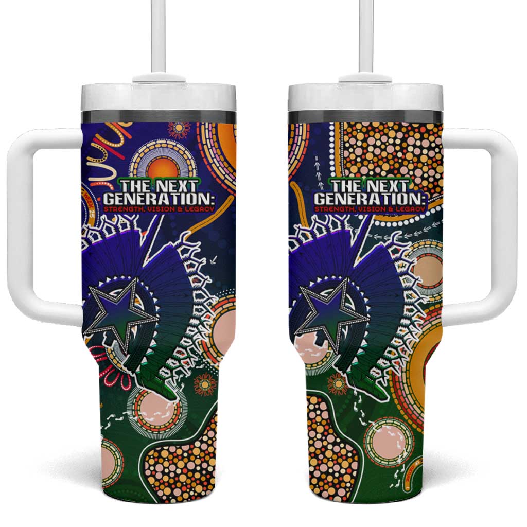 Indigenous Naidoc Week 2025 Tumbler With Handle Aboriginal and Torres Strait Islands Dhari Mask