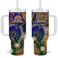 Indigenous Naidoc Week 2025 Tumbler With Handle Aboriginal and Torres Strait Islands Dhari Mask