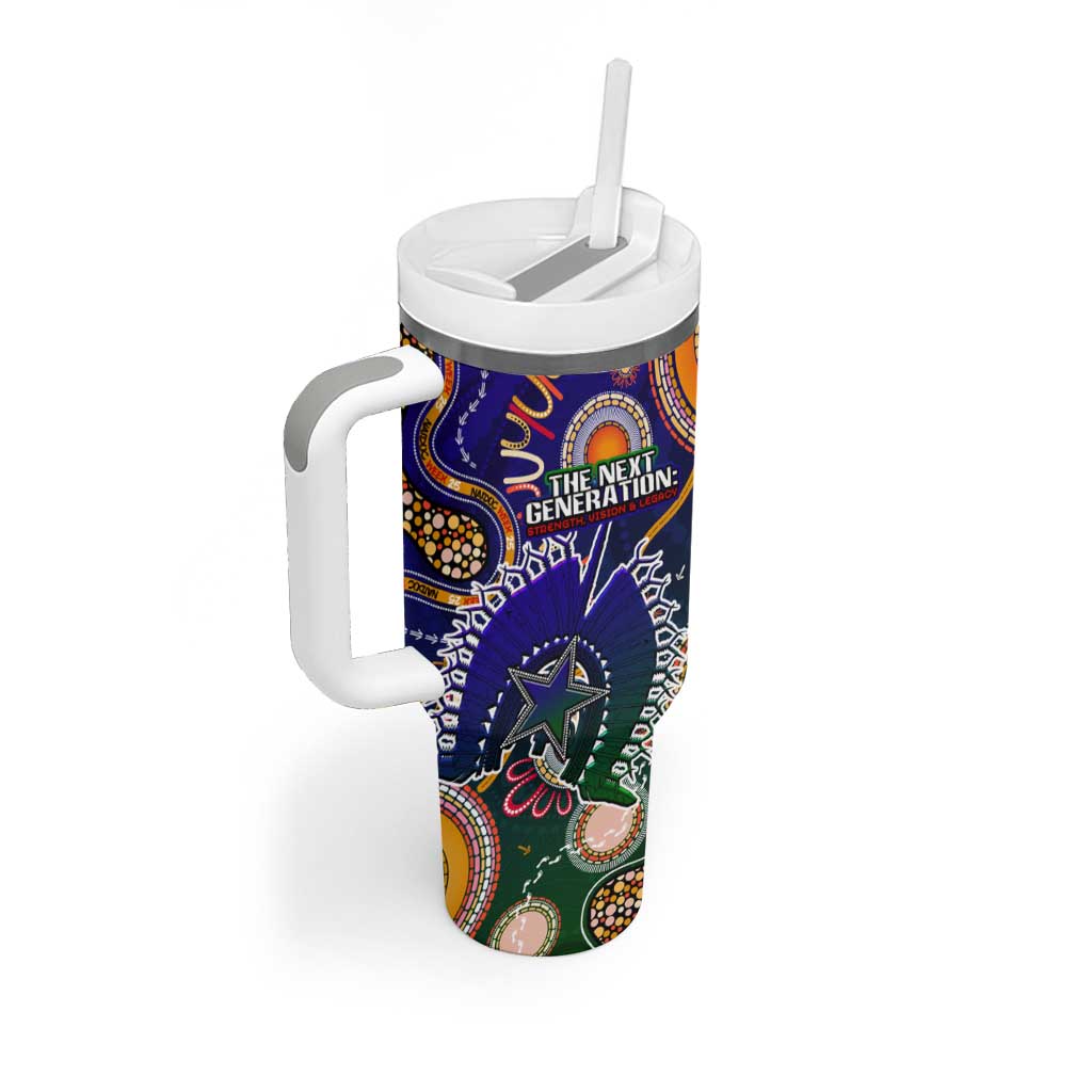 Indigenous Naidoc Week 2025 Tumbler With Handle Aboriginal and Torres Strait Islands Dhari Mask