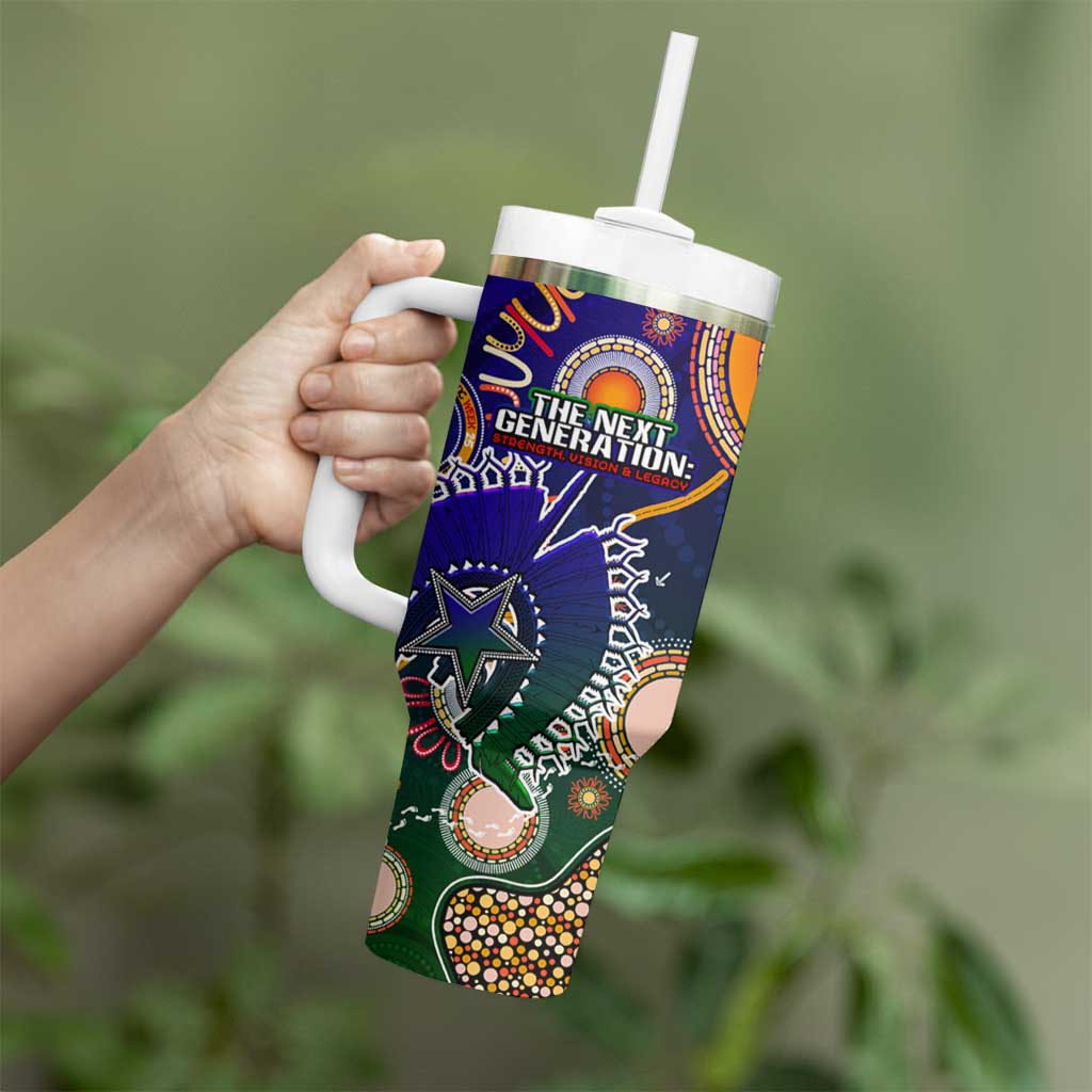 Indigenous Naidoc Week 2025 Tumbler With Handle Aboriginal and Torres Strait Islands Dhari Mask