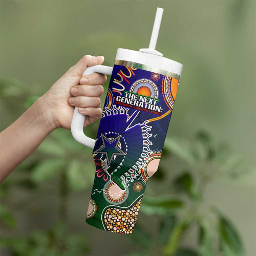 Indigenous Naidoc Week 2025 Tumbler With Handle Aboriginal and Torres Strait Islands Dhari Mask