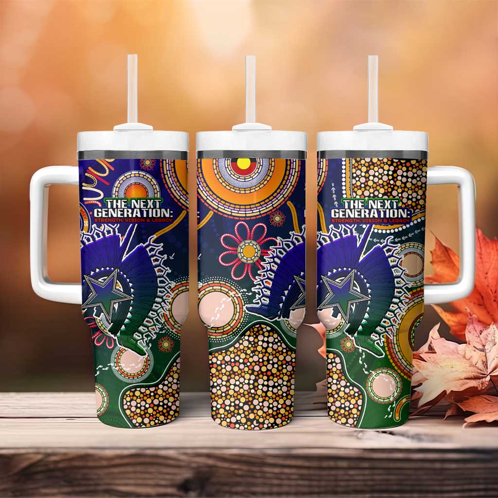 Indigenous Naidoc Week 2025 Tumbler With Handle Aboriginal and Torres Strait Islands Dhari Mask