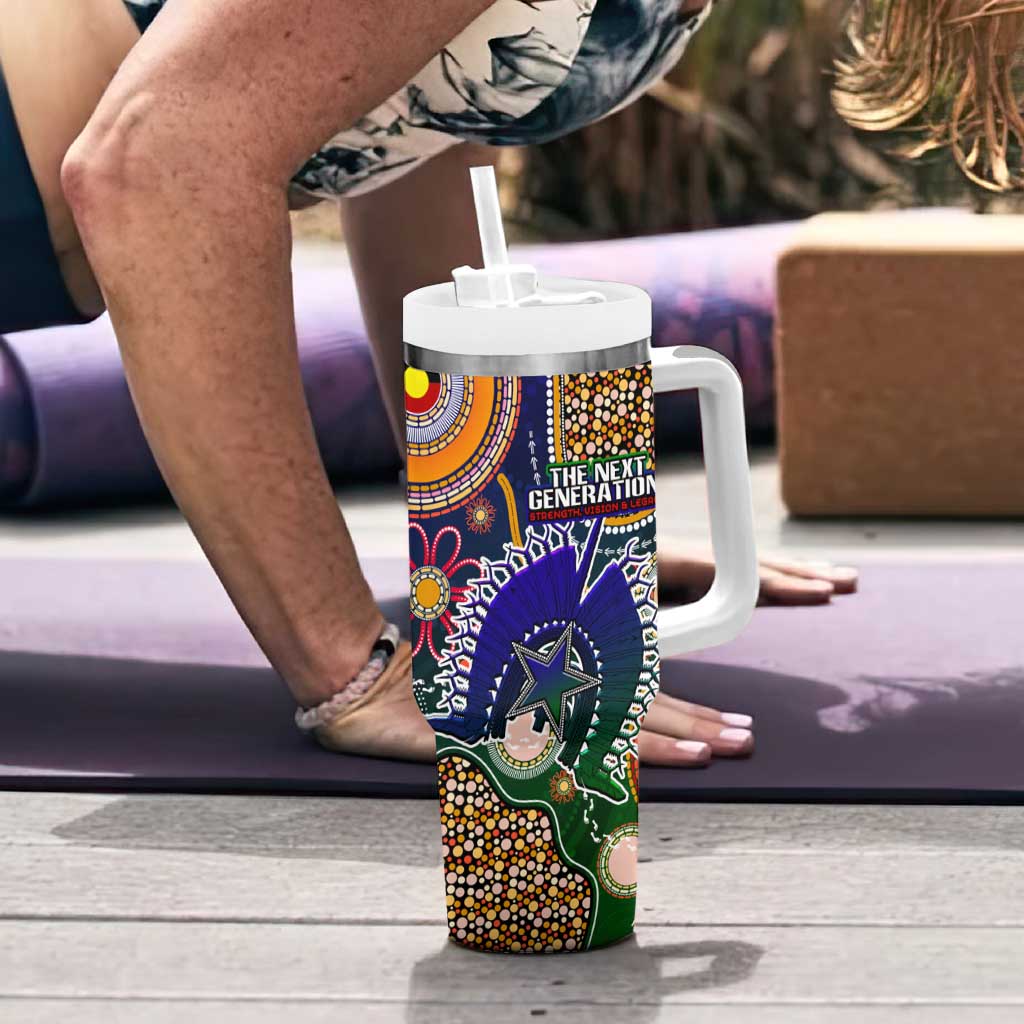 Indigenous Naidoc Week 2025 Tumbler With Handle Aboriginal and Torres Strait Islands Dhari Mask