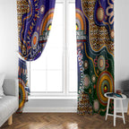 Indigenous Naidoc Week 2025 Window Curtain Aboriginal and Torres Strait Islands Dhari Mask