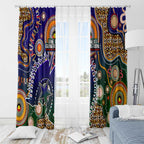 Indigenous Naidoc Week 2025 Window Curtain Aboriginal and Torres Strait Islands Dhari Mask
