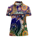 Personalised Indigenous Naidoc Week 2025 Women Polo Shirt Aboriginal and Torres Strait Islands Dhari Mask