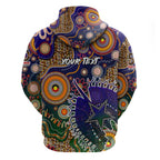 Personalised Indigenous Naidoc Week 2025 Zip Hoodie Aboriginal and Torres Strait Islands Dhari Mask