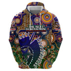 Personalised Indigenous Naidoc Week 2025 Zip Hoodie Aboriginal and Torres Strait Islands Dhari Mask