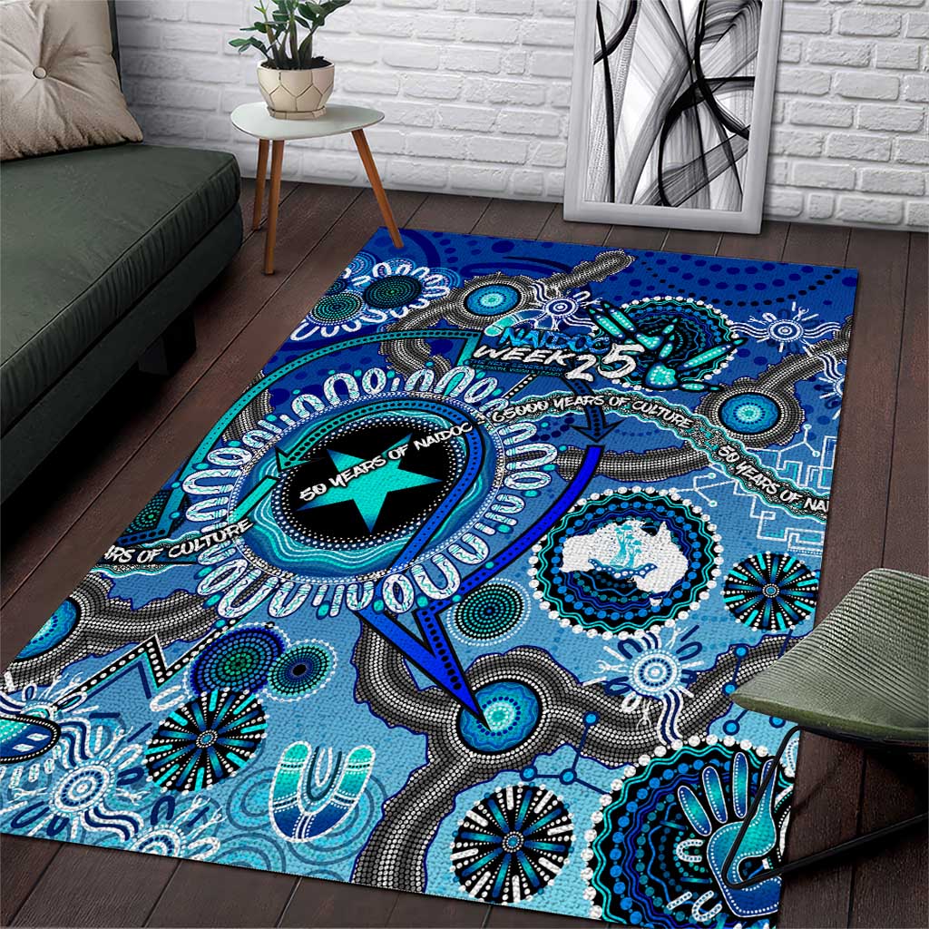 Naidoc 2025 Paint The Future Area Rug 50 Years of Naidoc - Aboriginal Art