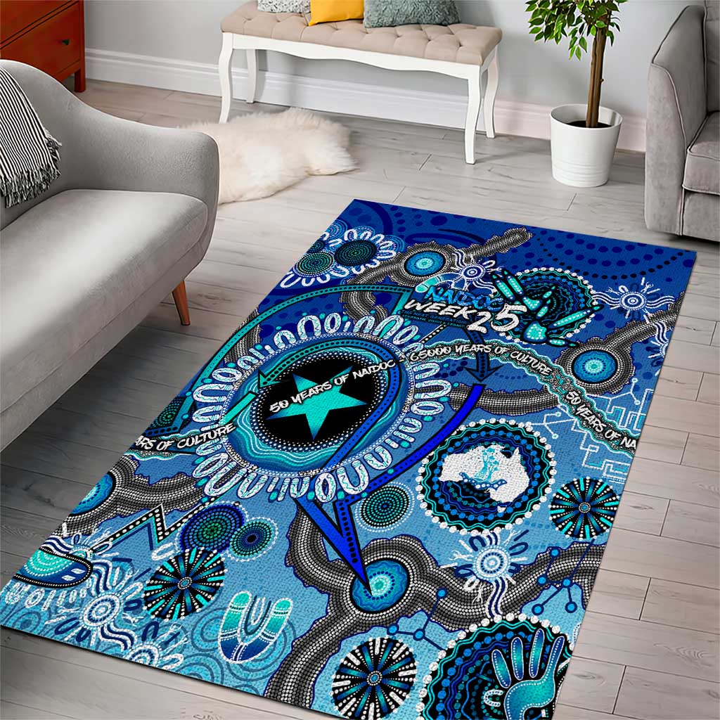 Naidoc 2025 Paint The Future Area Rug 50 Years of Naidoc - Aboriginal Art