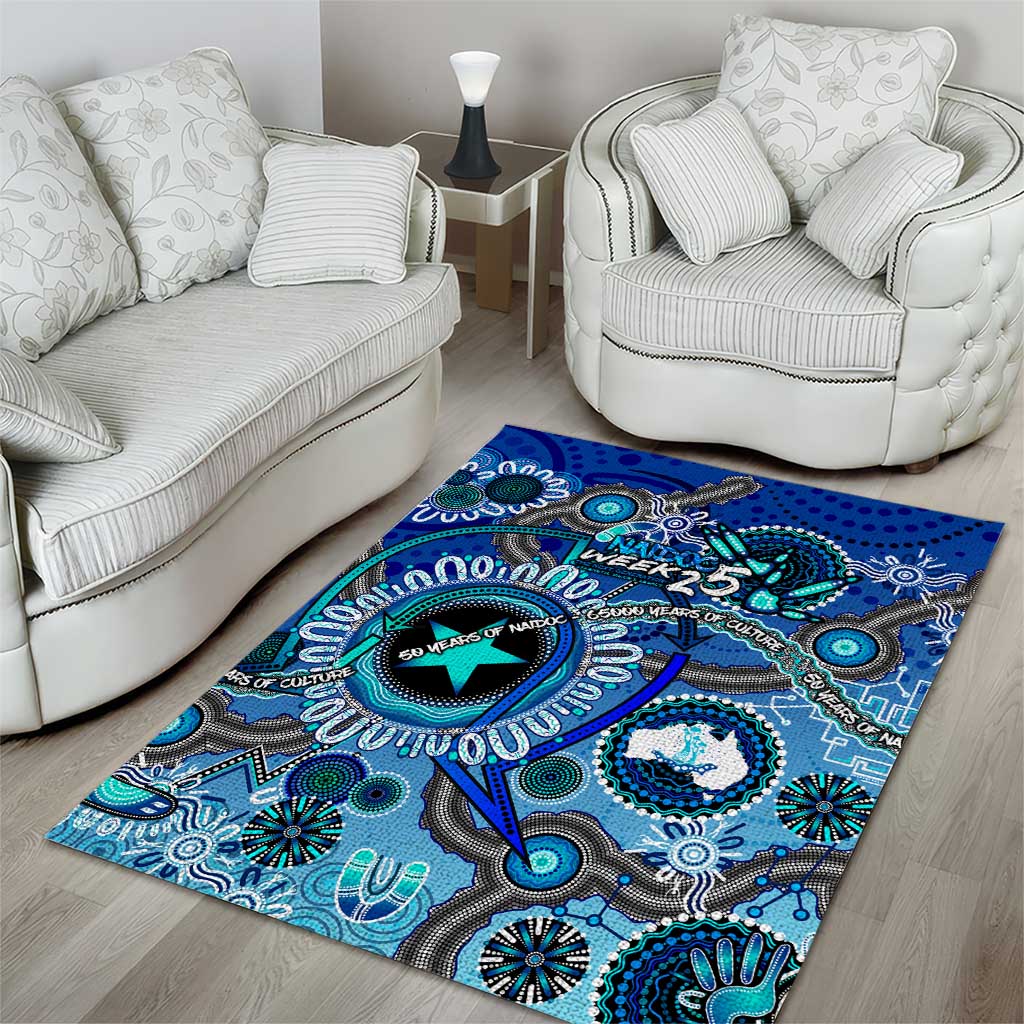 Naidoc 2025 Paint The Future Area Rug 50 Years of Naidoc - Aboriginal Art