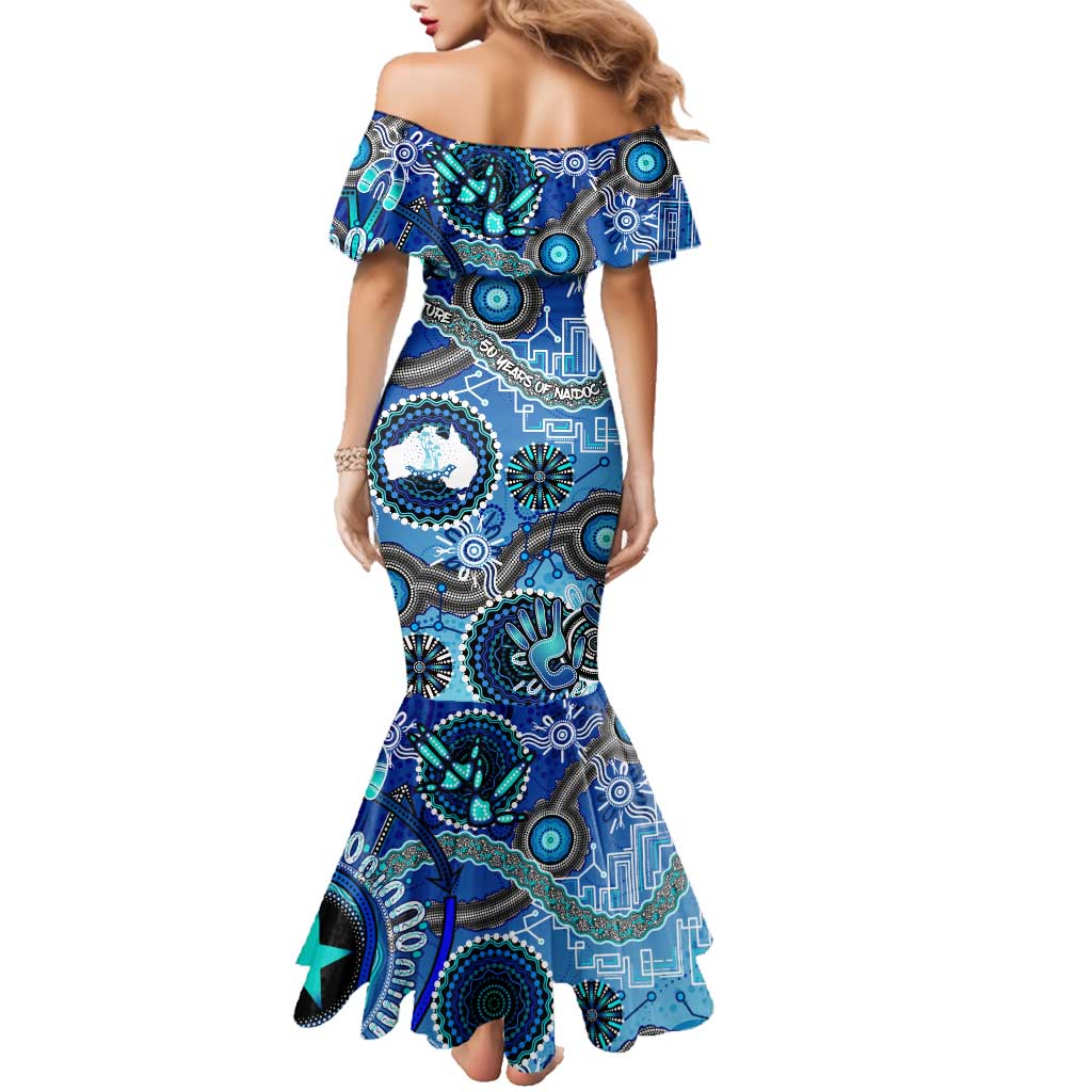 Personalised Naidoc 2025 Paint The Future Family Matching Mermaid Dress and Hawaiian Shirt 50 Years of Naidoc - Aboriginal Art