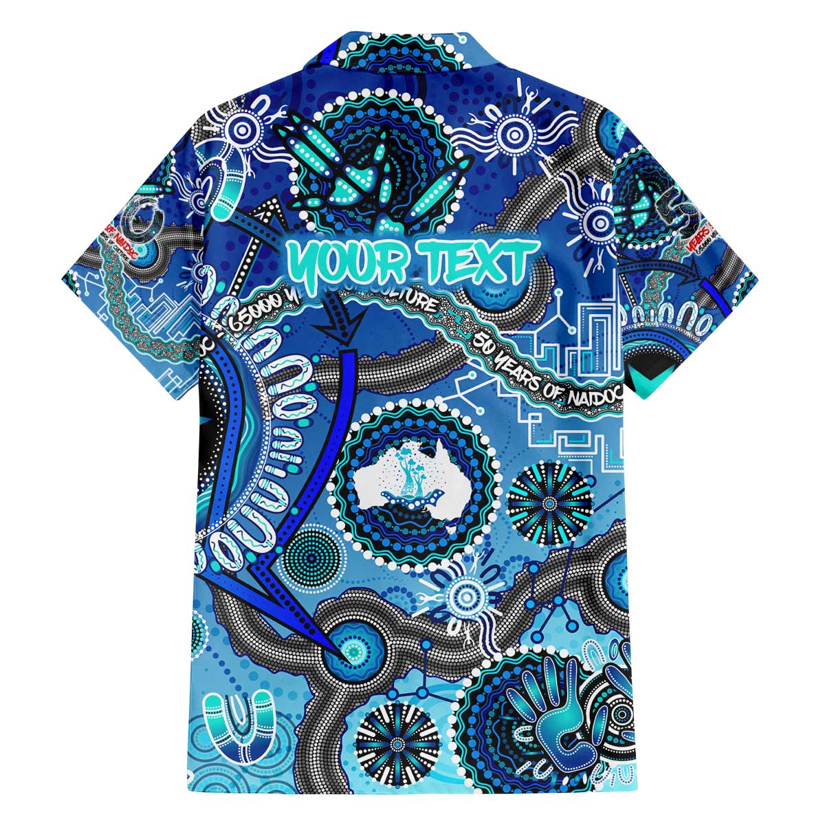 Personalised Naidoc 2025 Paint The Future Family Matching Off The Shoulder Long Sleeve Dress and Hawaiian Shirt 50 Years of Naidoc - Aboriginal Art