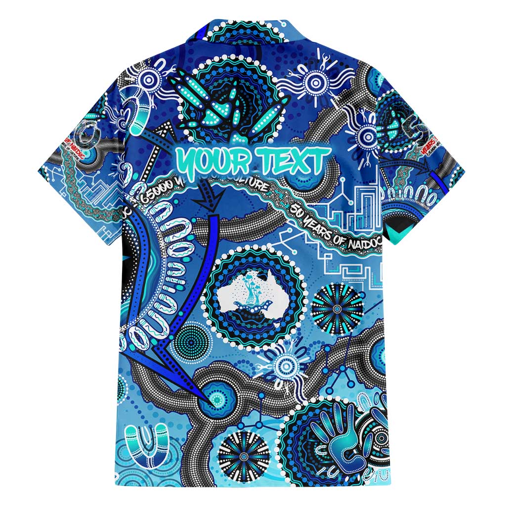 Personalised Naidoc 2025 Paint The Future Family Matching Off Shoulder Maxi Dress and Hawaiian Shirt 50 Years of Naidoc - Aboriginal Art