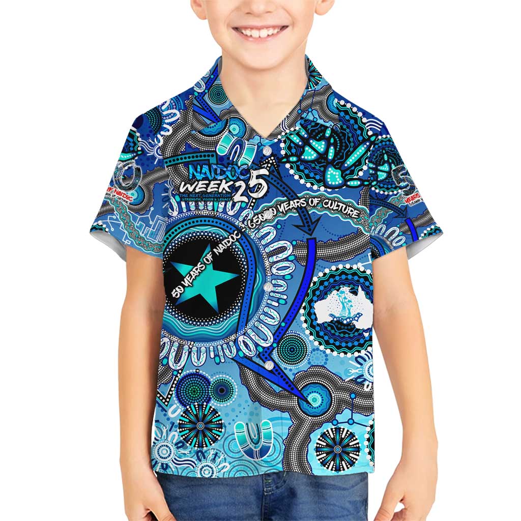 Personalised Naidoc 2025 Paint The Future Family Matching Off Shoulder Maxi Dress and Hawaiian Shirt 50 Years of Naidoc - Aboriginal Art