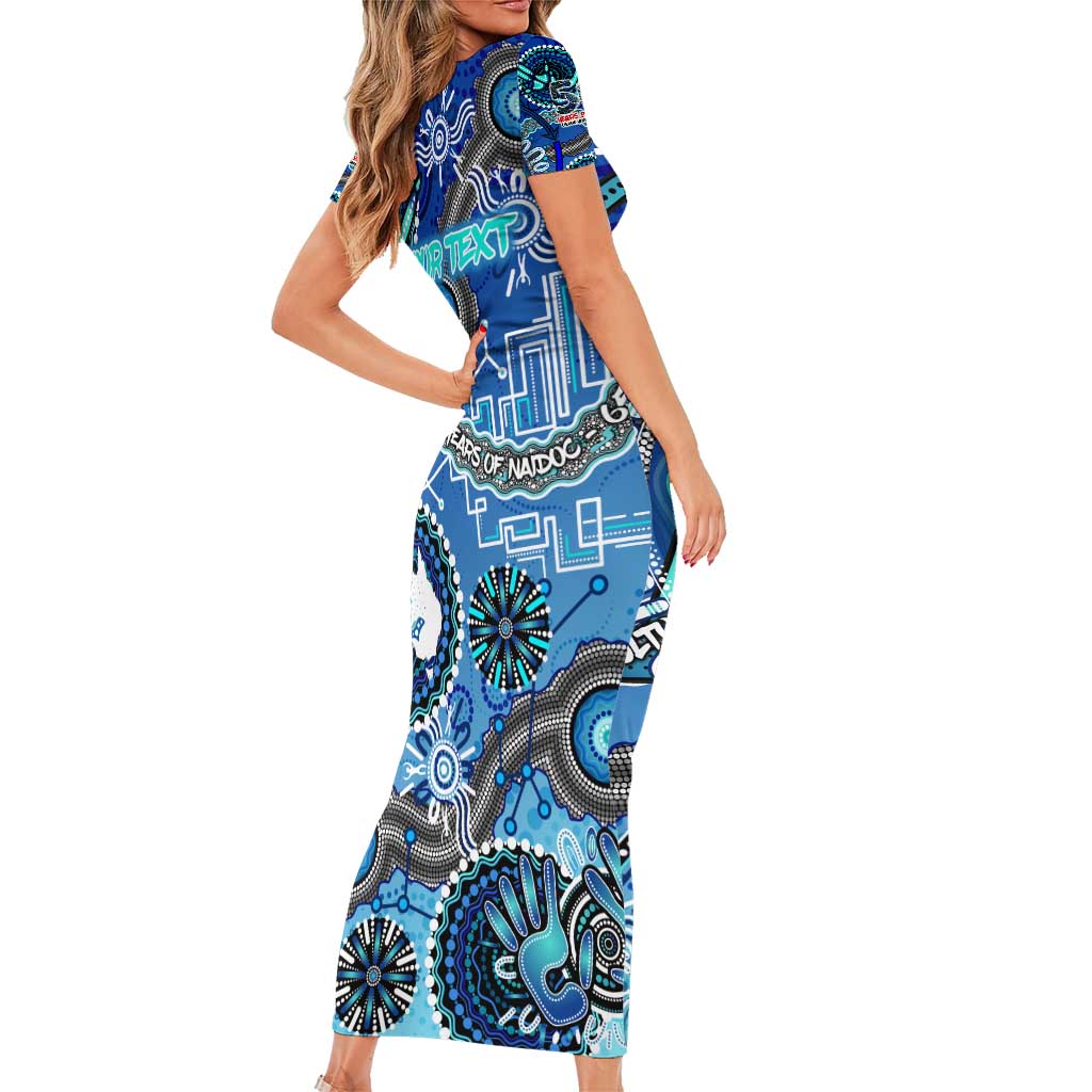 Personalised Naidoc 2025 Paint The Future Family Matching Short Sleeve Bodycon Dress and Hawaiian Shirt 50 Years of Naidoc - Aboriginal Art