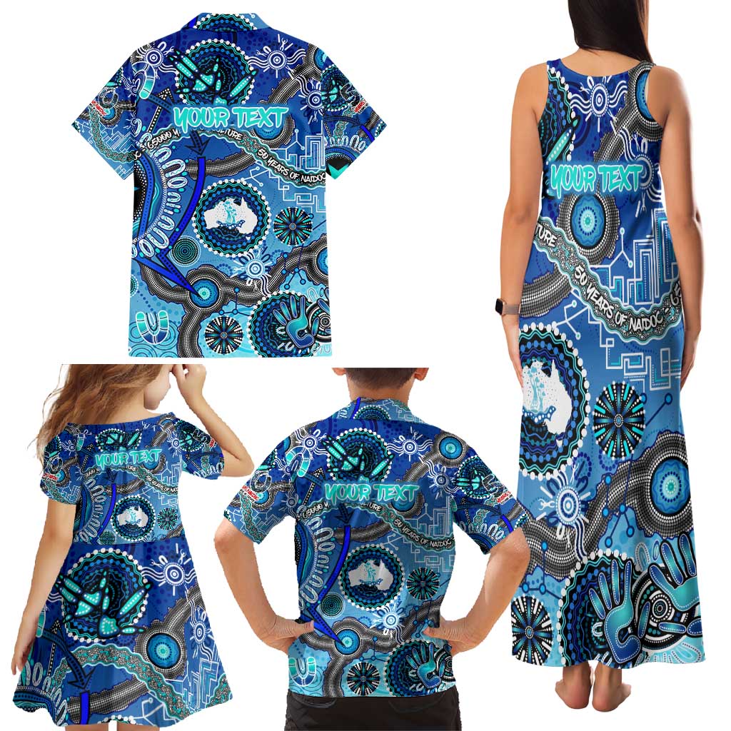 Personalised Naidoc 2025 Paint The Future Family Matching Tank Maxi Dress and Hawaiian Shirt 50 Years of Naidoc - Aboriginal Art