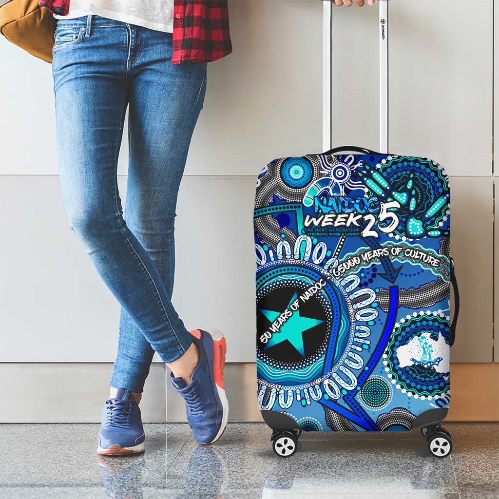 Naidoc 2025 Paint The Future Luggage Cover 50 Years of Naidoc - Aboriginal Art