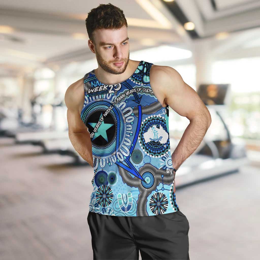 Personalised Naidoc 2025 Paint The Future Men Tank Top 50 Years of Naidoc - Aboriginal Art