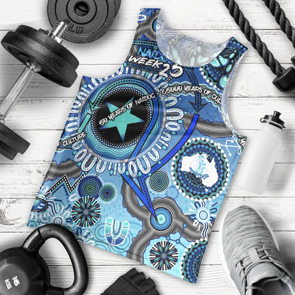 Personalised Naidoc 2025 Paint The Future Men Tank Top 50 Years of Naidoc - Aboriginal Art