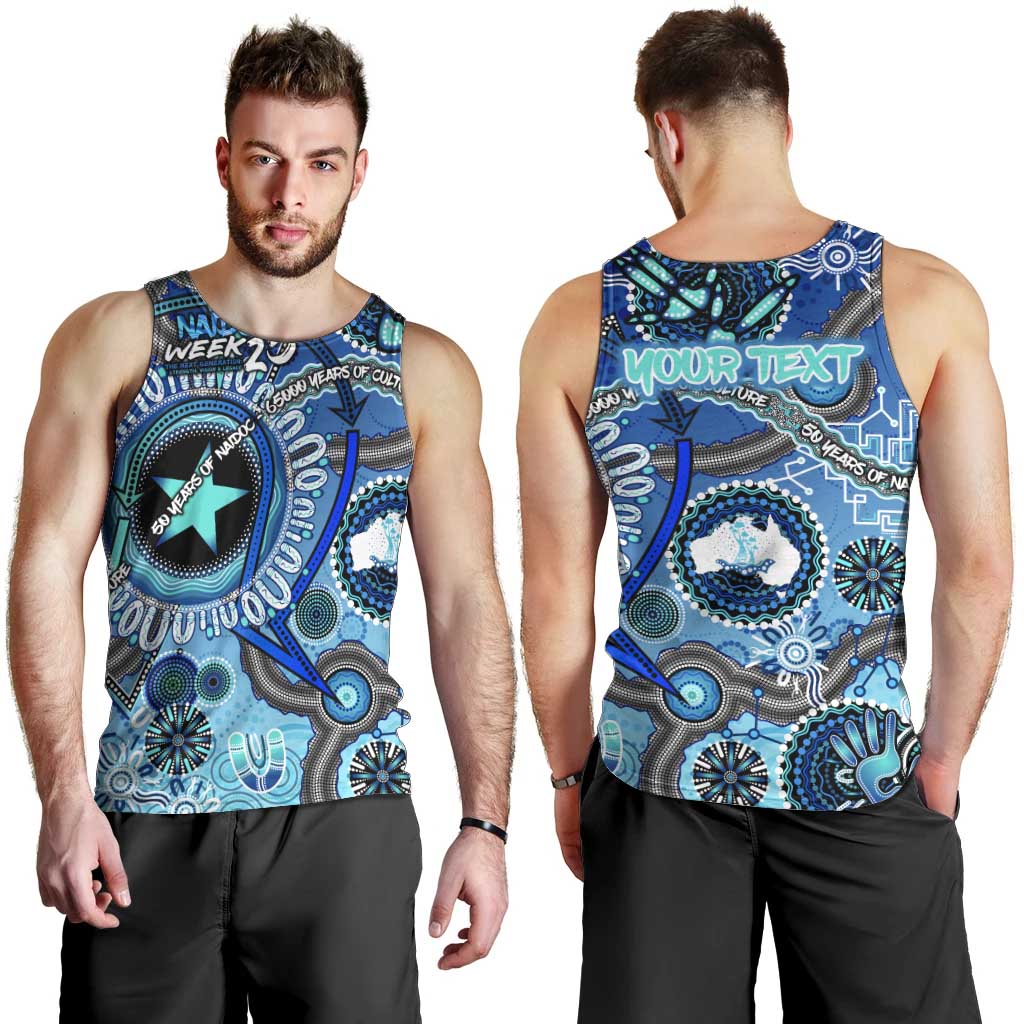 Personalised Naidoc 2025 Paint The Future Men Tank Top 50 Years of Naidoc - Aboriginal Art