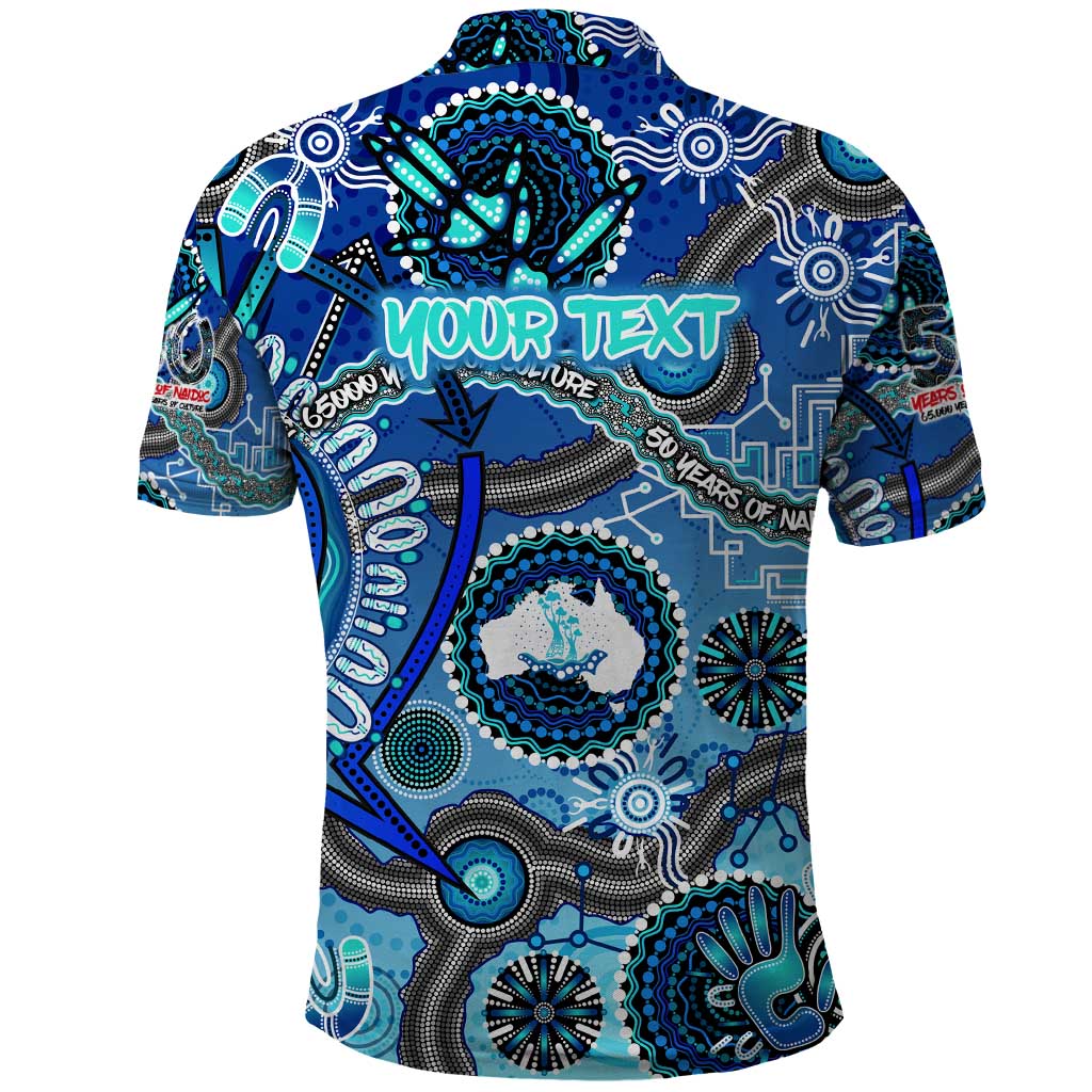 Personalised Naidoc 2025 Paint The Future Polo Shirt 50 Years of Naidoc - Aboriginal Art