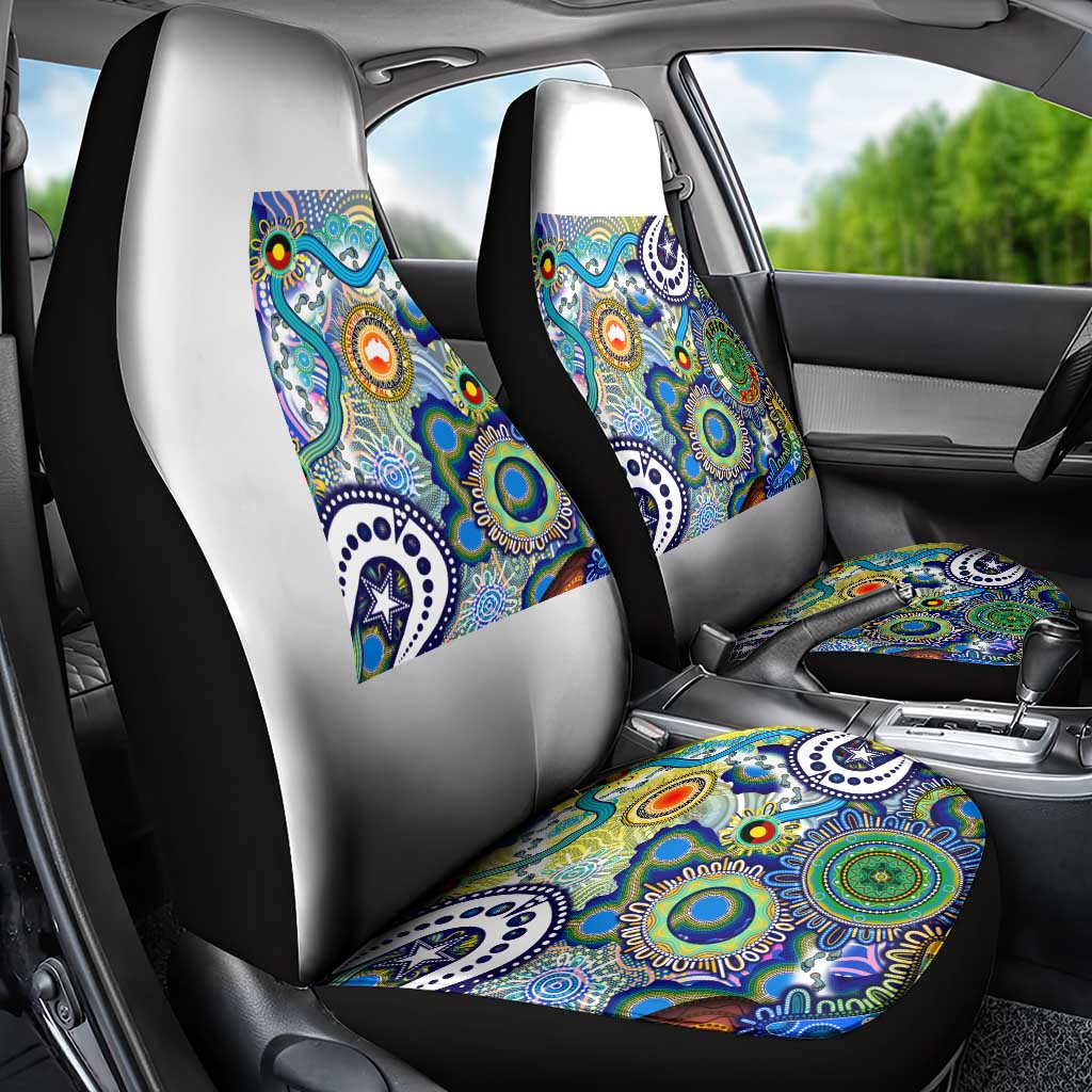 Naidoc Week 2025 Echo Australia Car Seat Cover Aboriginal Dots Painting Dhari Mask